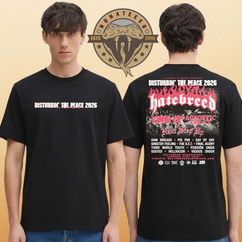 Disturbin The Peace Music Festival 2026 On January 31 2026 Lineup Schedule Two Sided Unisex T Shirt