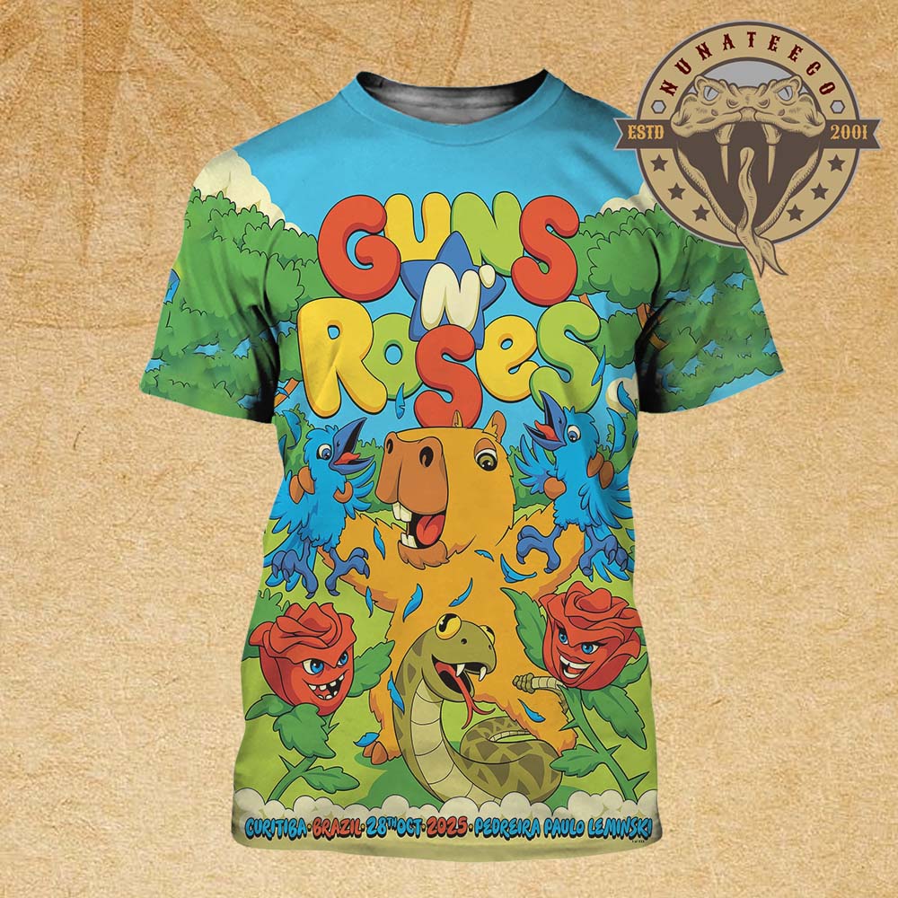 Guns N Roses At Pedreira Paulo Leminski In Curitiba Brazil On October 28 2025 All Over Print Shirt Guns N Roses At Pedreira Paulo Leminski In Curitiba Brazil On October 28 2025 All Over Print Shirt