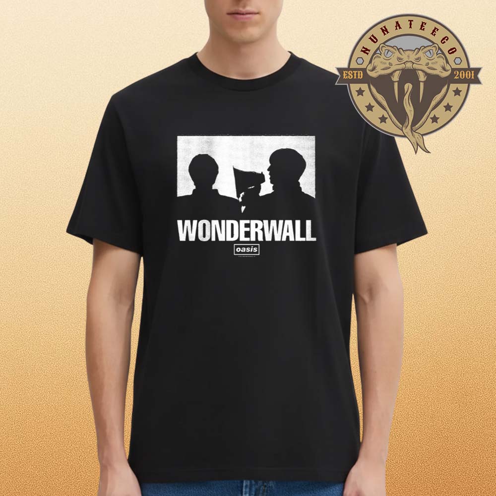 Oasis Merch Celebrate 30 Years Of Wonderwall Silhouette Exclusive T-Shirt Oasis Merch Celebrate 30 Years Of Wonderwall Silhouette Exclusive T-Shirt