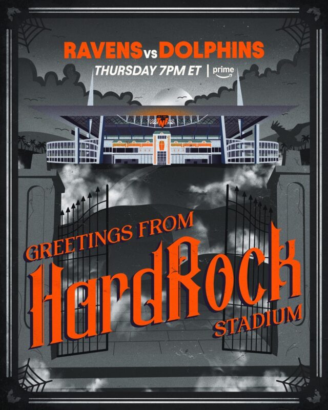 Ravens Vs Dolphins Greetings From Hardrock Stadium