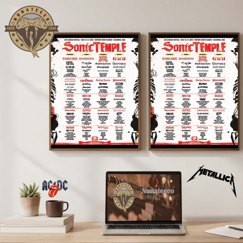 Sonic Temple Festival At Historic Crew Stadium In Columbus Ohio On May 14 17 2025 Line Up Home Decor Poster Canvas