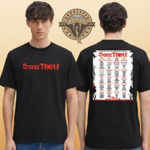 Sonic Temple Festival At Historic Crew Stadium In Columbus Ohio On May 14-17 2026 Line Up Two Sided Unisex T-Shirt Sonic Temple Festival At Historic Crew Stadium In Columbus Ohio On May 14-17 2026 Line Up Two Sided Unisex T-Shirt