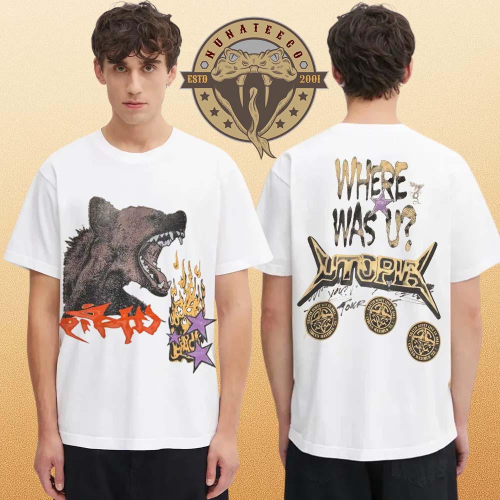 Travis Scott Merch Circus Maximus Tour Live In Asia Seoul South Korea On October 25 2025 Where Was U Utopia Two Sided Unisex T-Shirt Travis Scott Merch Circus Maximus Tour Live In Asia Seoul South Korea On October 25 2025 Where Was U Utopia Two Sided Unisex T-Shirt